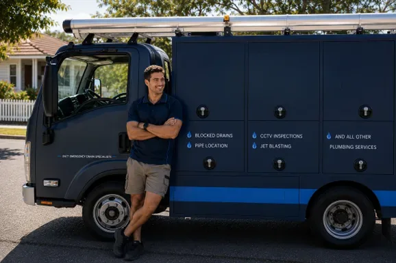 Licensed the Inner West plumber at the van