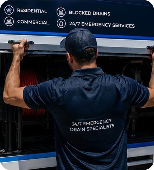 A licensed the Inner West plumber at the service van
