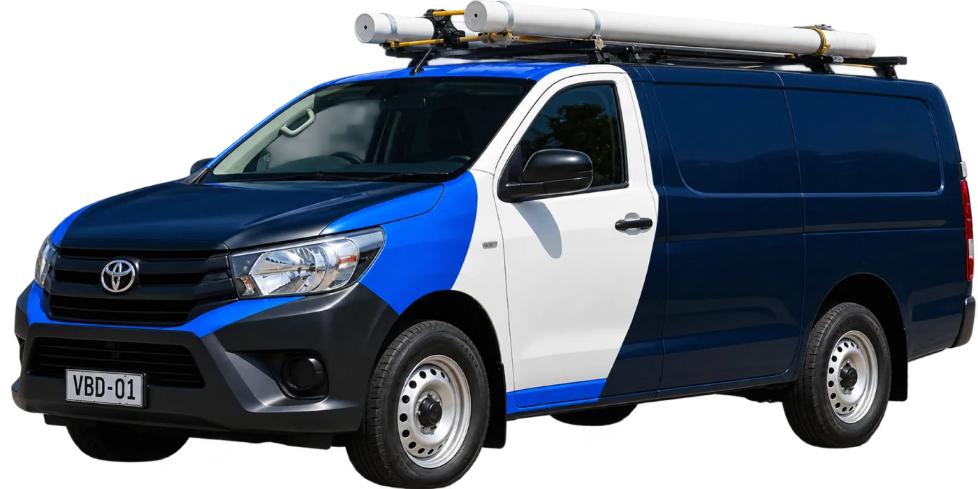 Our van, covering the Inner West and the surrounding suburbs
